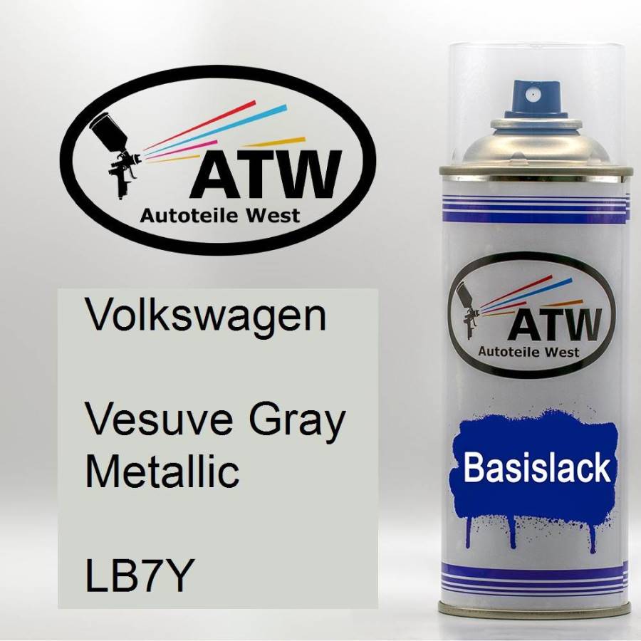 Volkswagen, Vesuve Gray Metallic, LB7Y: 400ml Sprühdose, von ATW Autoteile West.